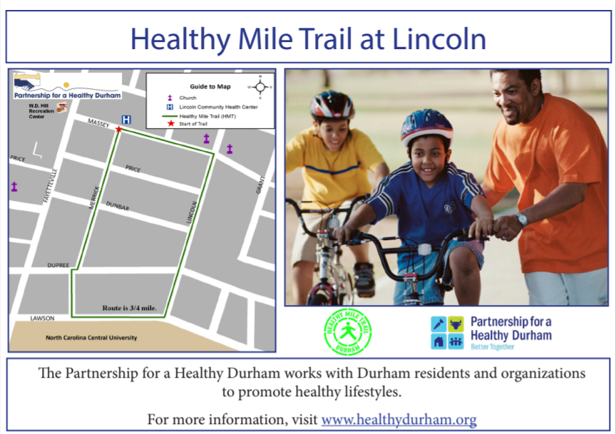 HMT at Lincoln postcard Healthy Mile Trails